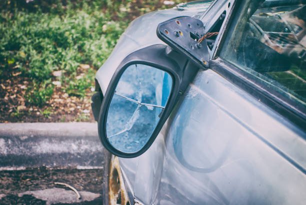 Broken-side-mirror